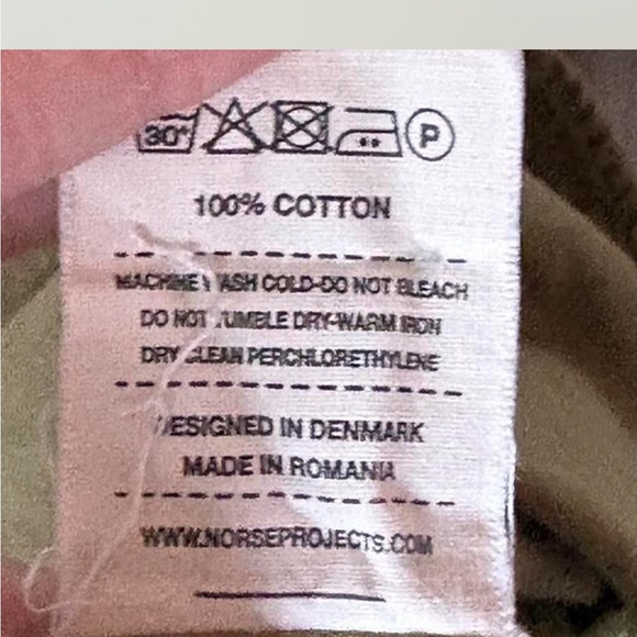 Norse Projects Hans Double Layer Cotton button down shirt in Green - Picture 8 of 9